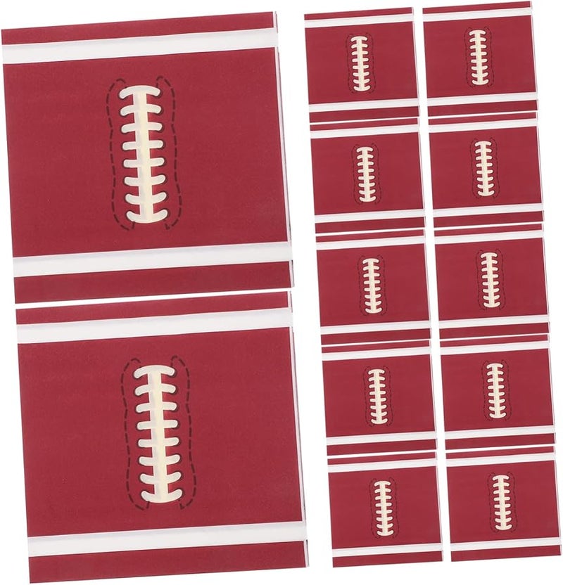 نوليتوي 20 حزمة مناديل ورقية قابلة للتخلص ذات طابع كرة القدم لديكورات حفلات أعياد الميلاد الرياضية - Image 1